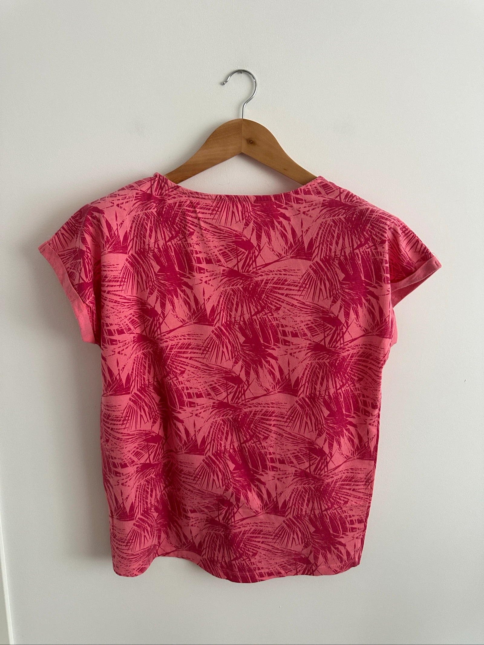 Camiseta rosa con motivo tropical & Miami Esmara - Talla M – photo 4